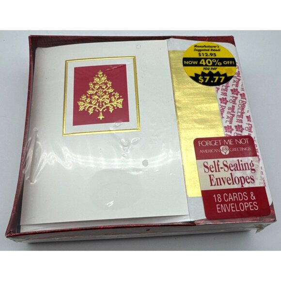 American Greetings New box of 18 Card set with Foil Lined Envelopes - Picture 1 of 4